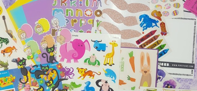 Pipsticks April 2017 Kids Club Sticker Subscription Review & Coupon