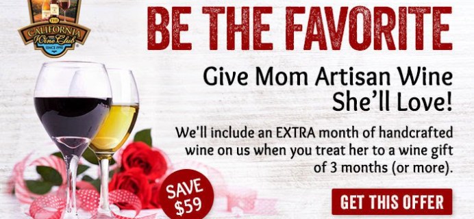 California Wine Club Mother’s Day Offer!