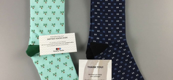 Society Socks May 2017 Subscription Box Review + 50% Off Coupon