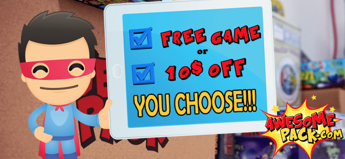 New Awesome Pack Coupon: $10 off OR Free Game!