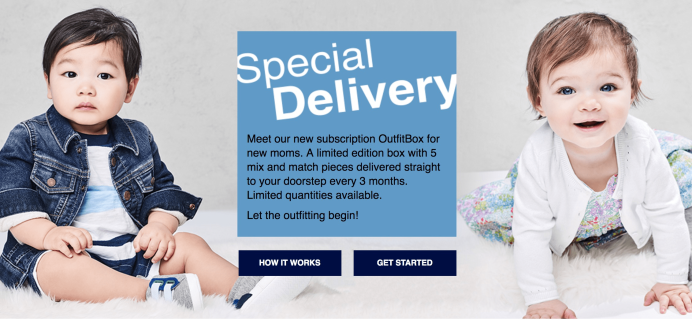 New Subscription Box: babyGap OutfitBox!