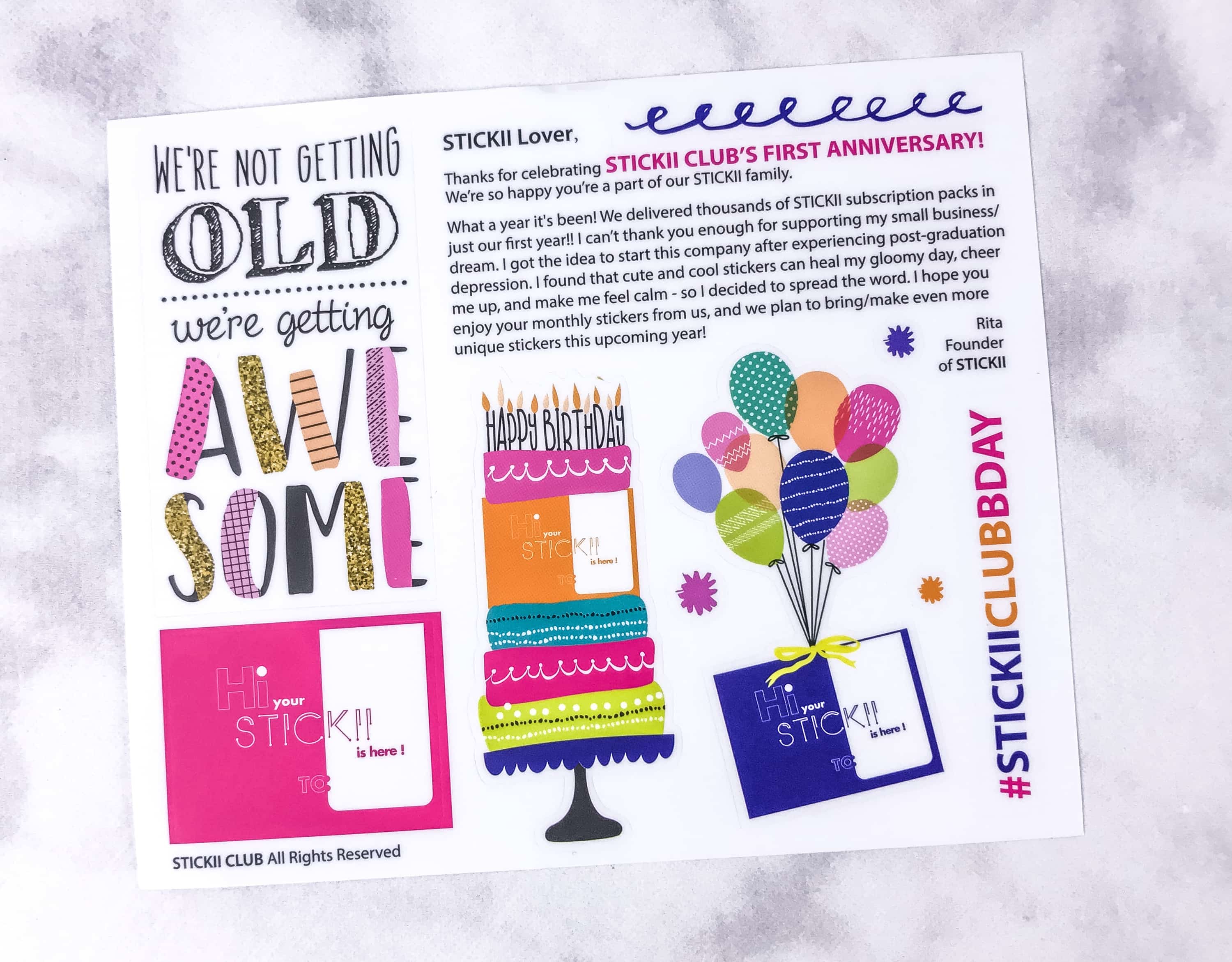 Stickii Club May 2017 Subscription Box Review - Cute Pack! - Hello ...