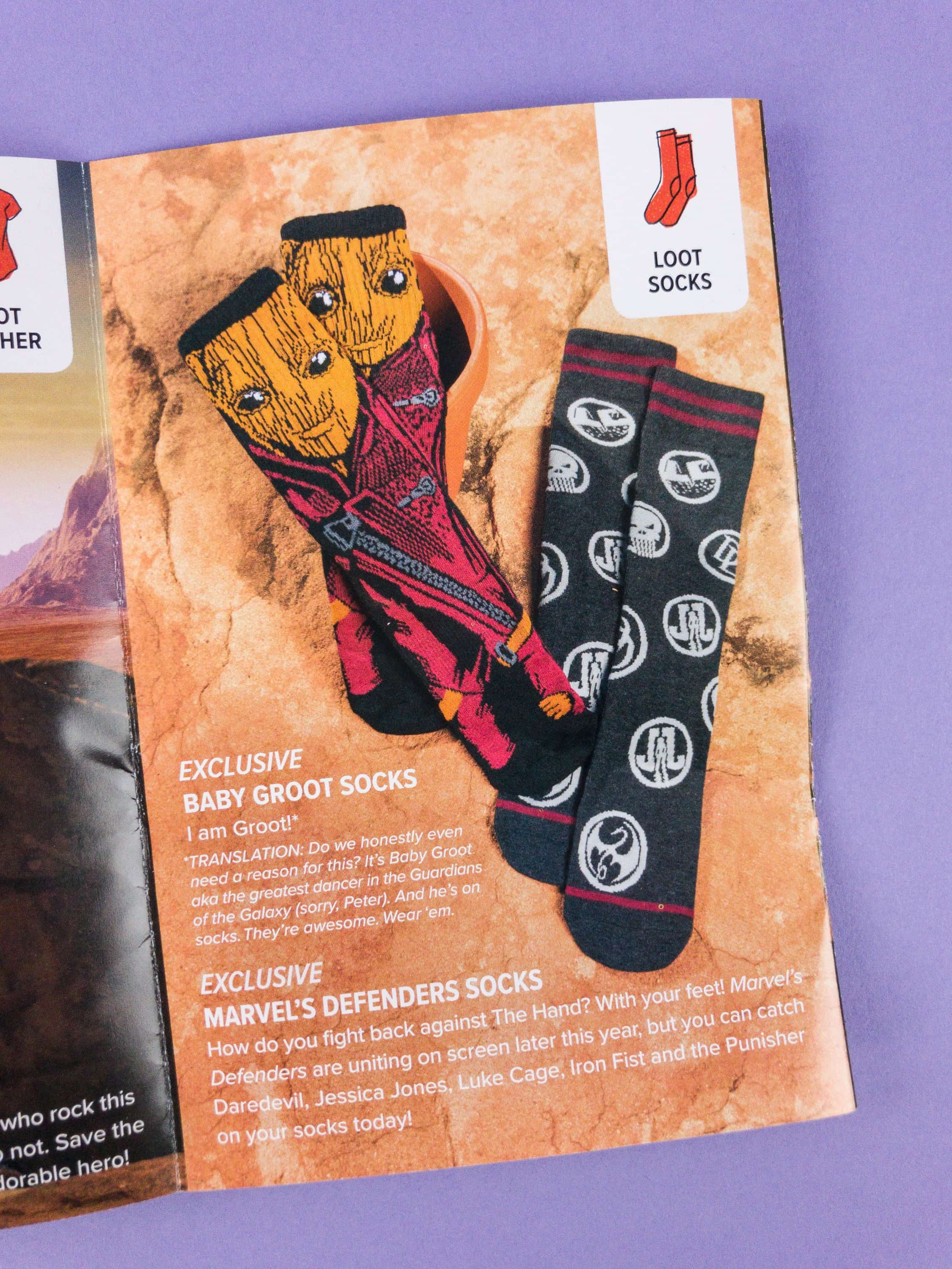 Loot Socks by Loot Crate May 2017 Subscription Box Review & Coupon - hello subscription