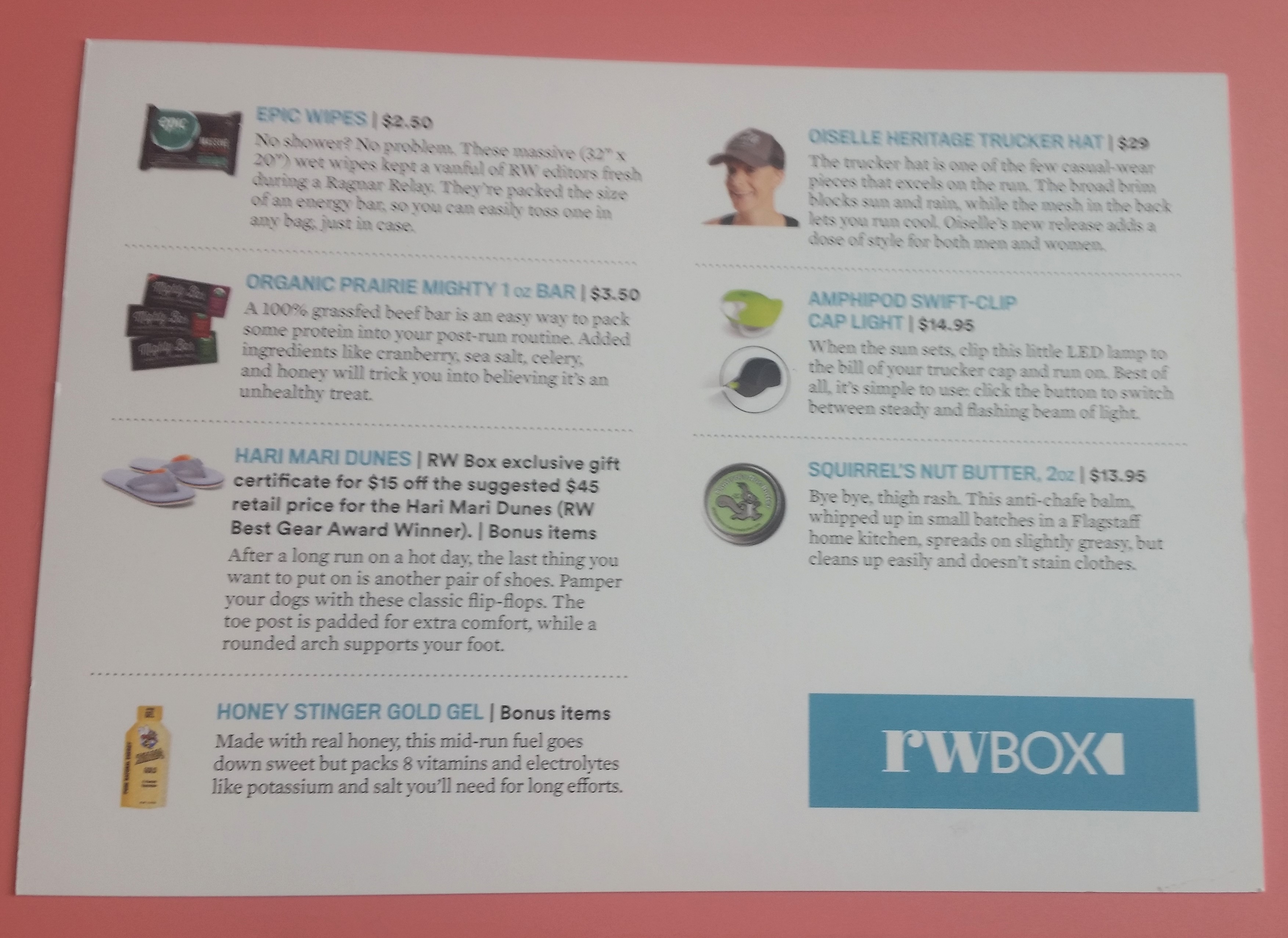 Runner's World Box Subscription Box Review June 2017 Hello Subscription