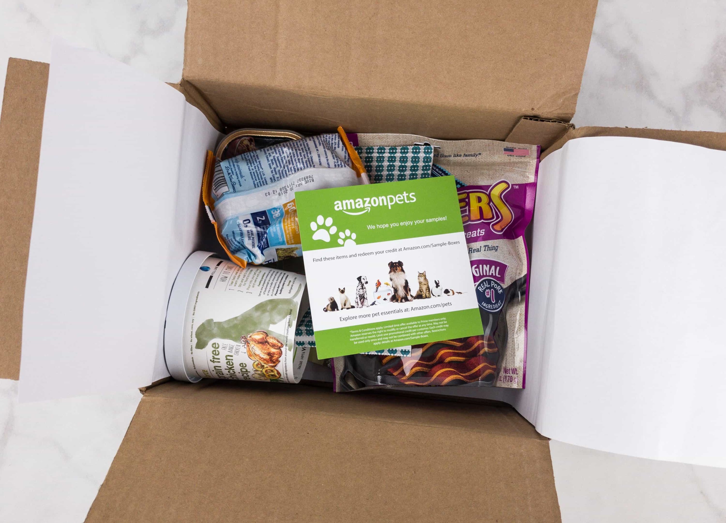 Amazon Prime Sample Box Review Dog Food and Treats Sample Box Hello