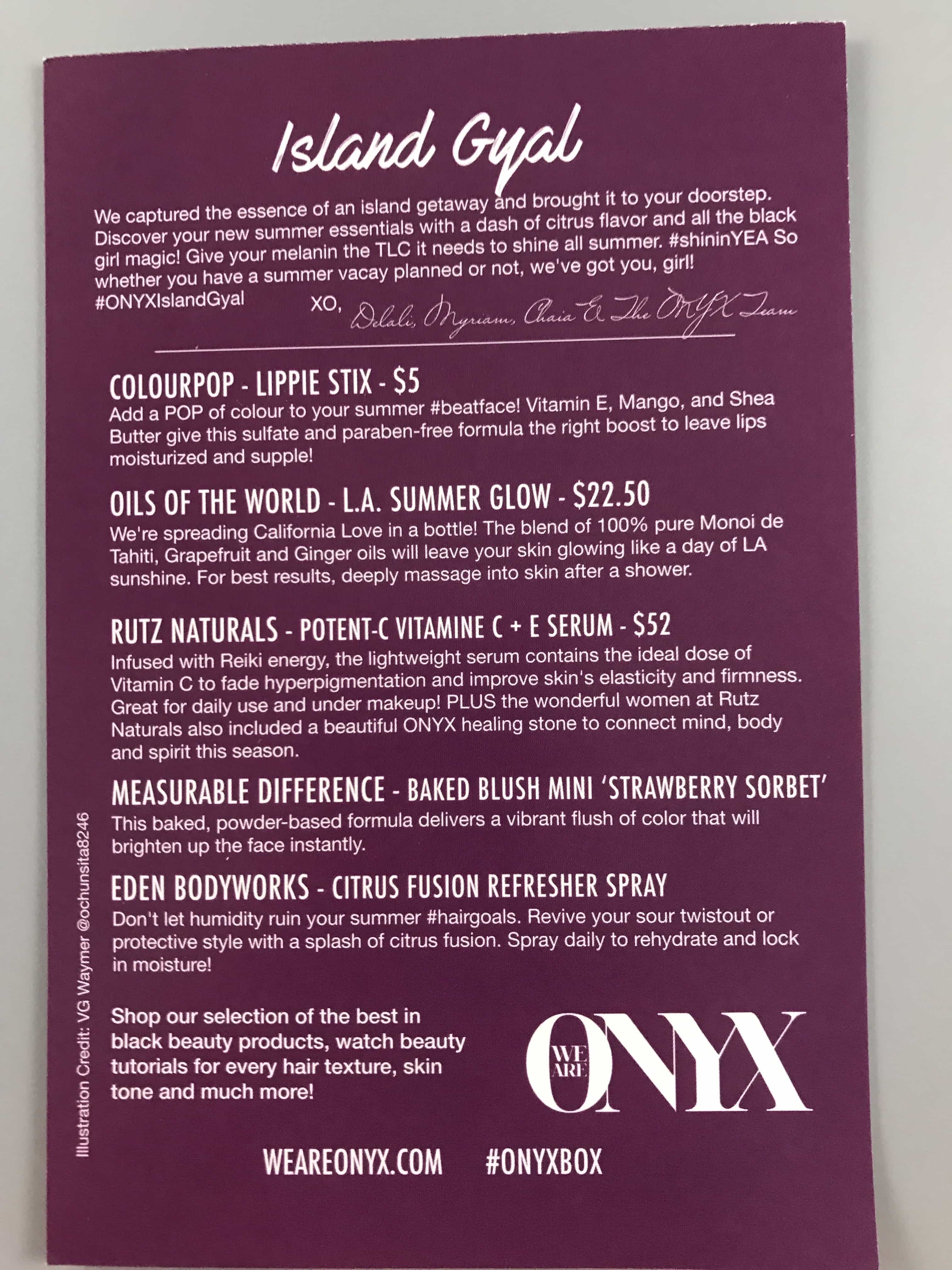 onyx and rose coupon
