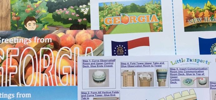 July 2017 Little Passports USA Subscription Box Review + Coupon – Georgia and New Hampshire