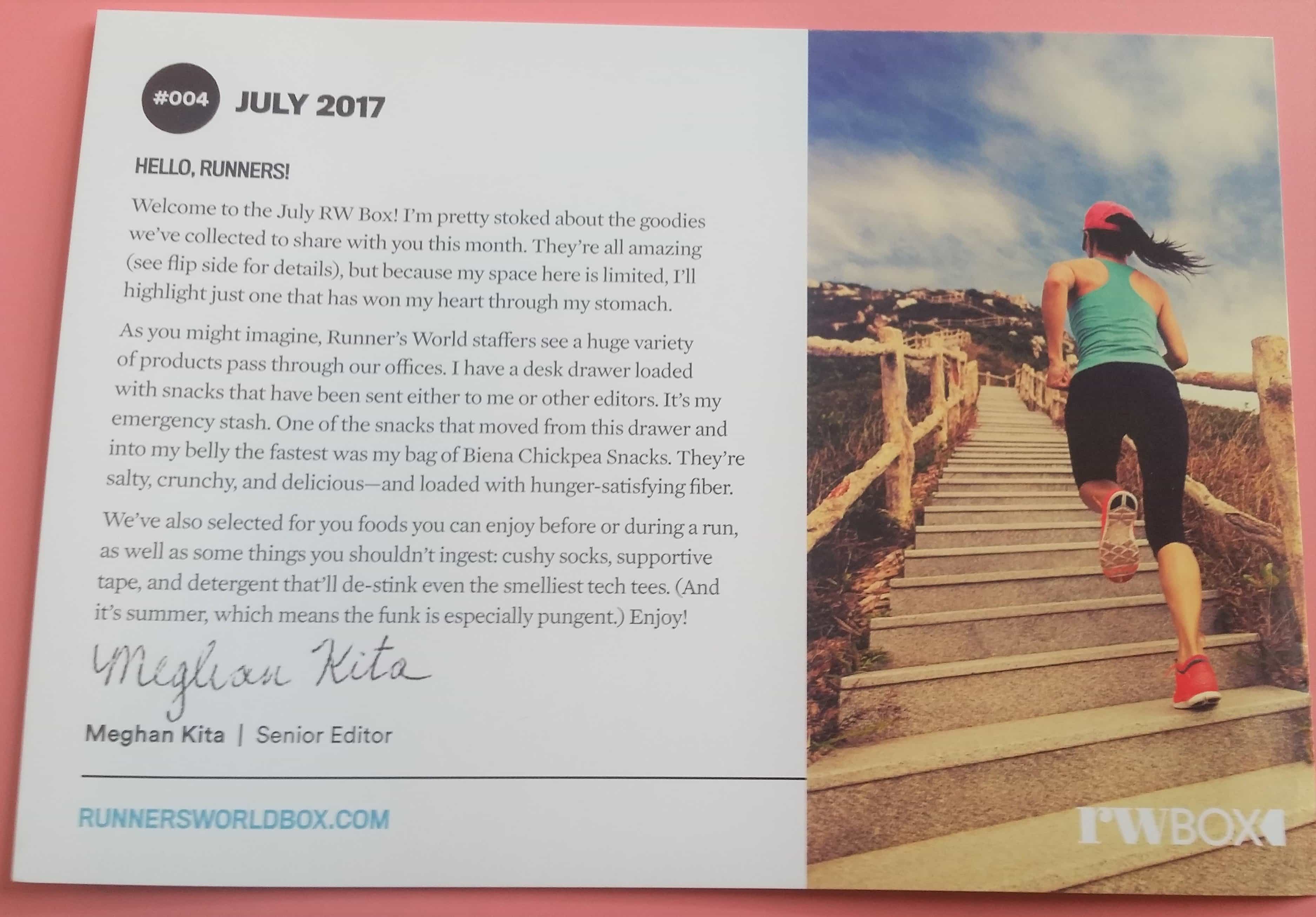 Runner's World Box Subscription Box Review July 2017 Hello Subscription