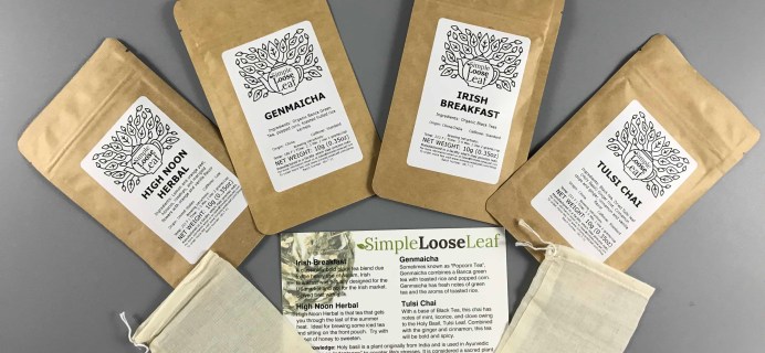 Simple Loose Leaf Tea September 2017 Subscription Box Review