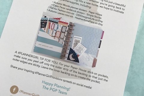 Planner Girl Provisions September 2017 Subscription Box Review