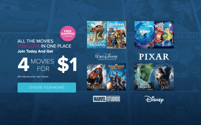 Disney Movie Club Coupon: 4 Movies For Only $1!