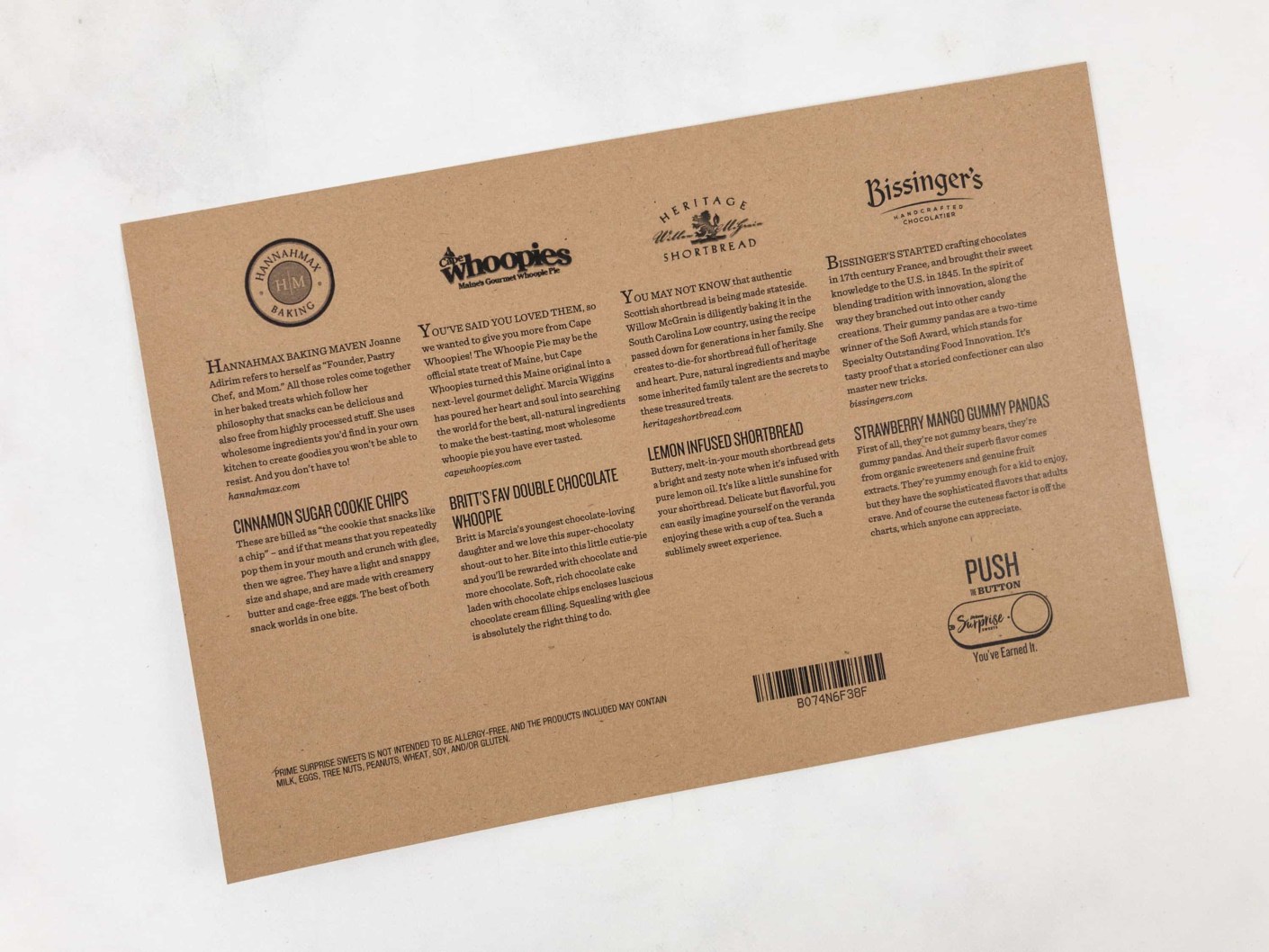 Amazon Prime Surprise Sweets Box October 2017 Review Hello Subscription