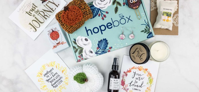 Hopebox October 2017 Subscription Box Review