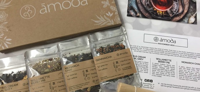 Amoda Tea November 2017 Subscription Box Review + Coupon!