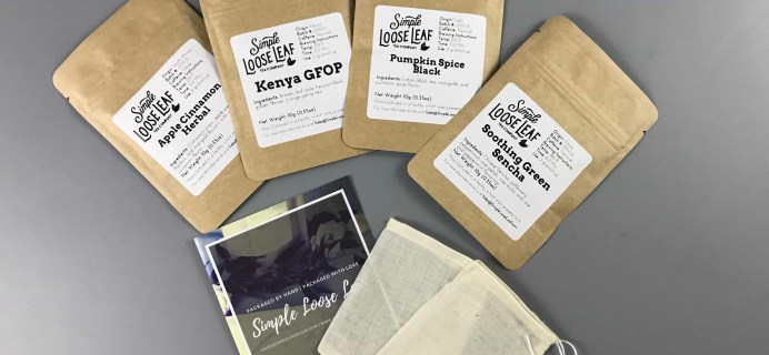 Simple Loose Leaf Tea November 2017 Subscription Box Review