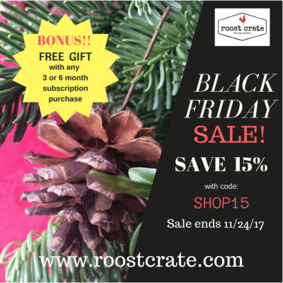 Roost Crate Black Friday 15% Off Subscriptions