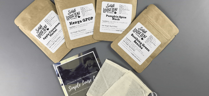 Simple Loose Leaf Tea Subscription Box Sunday Coupon: Save 15% on any subscription!