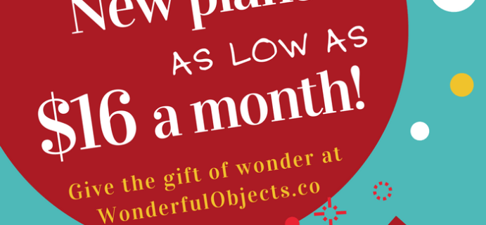 Wonderful Objects by Wonder & Co: New Lower Price Plans + Holiday Deliveries Available!