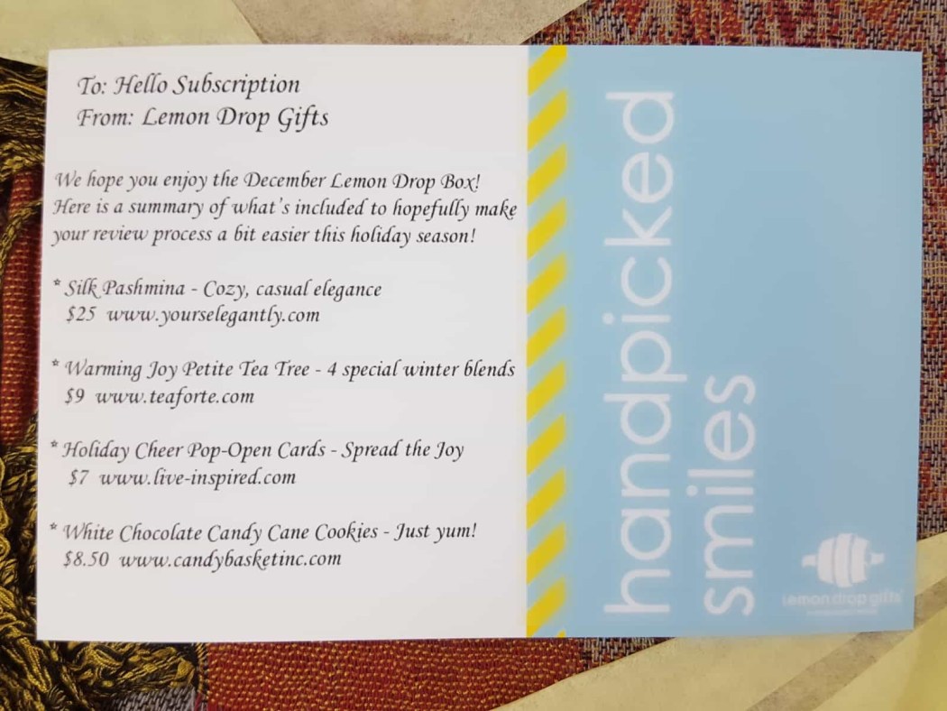 Lemon Drop Box December 2017 Subscription Box Review & Coupon - hello ...