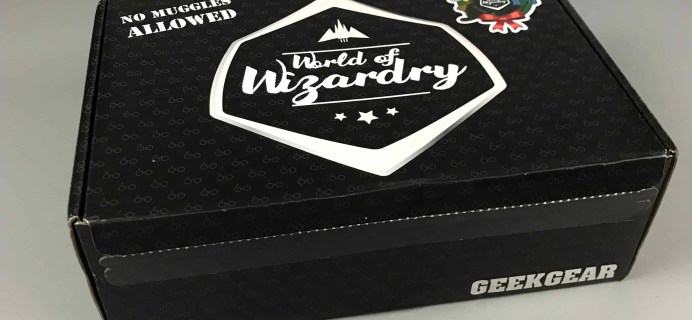 Geek Gear World of Wizardry November 2017 Subscription Box Review