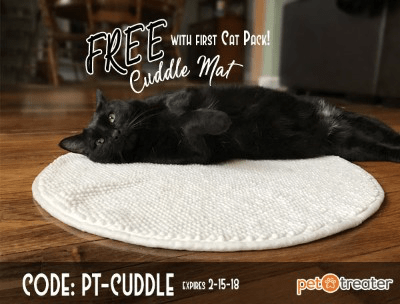 FREE Cuddle Mat with Pet Treater Cat Pack!