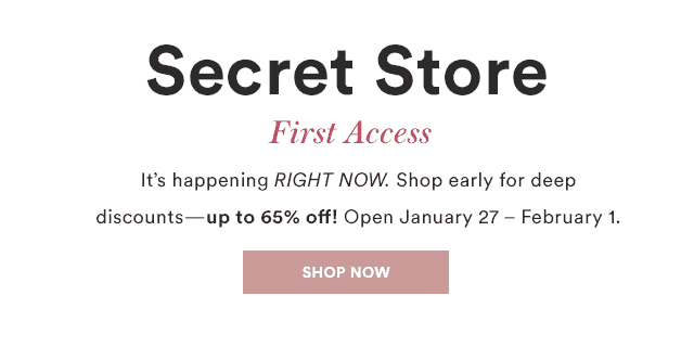 Julep February 2018 Secret Store Open!