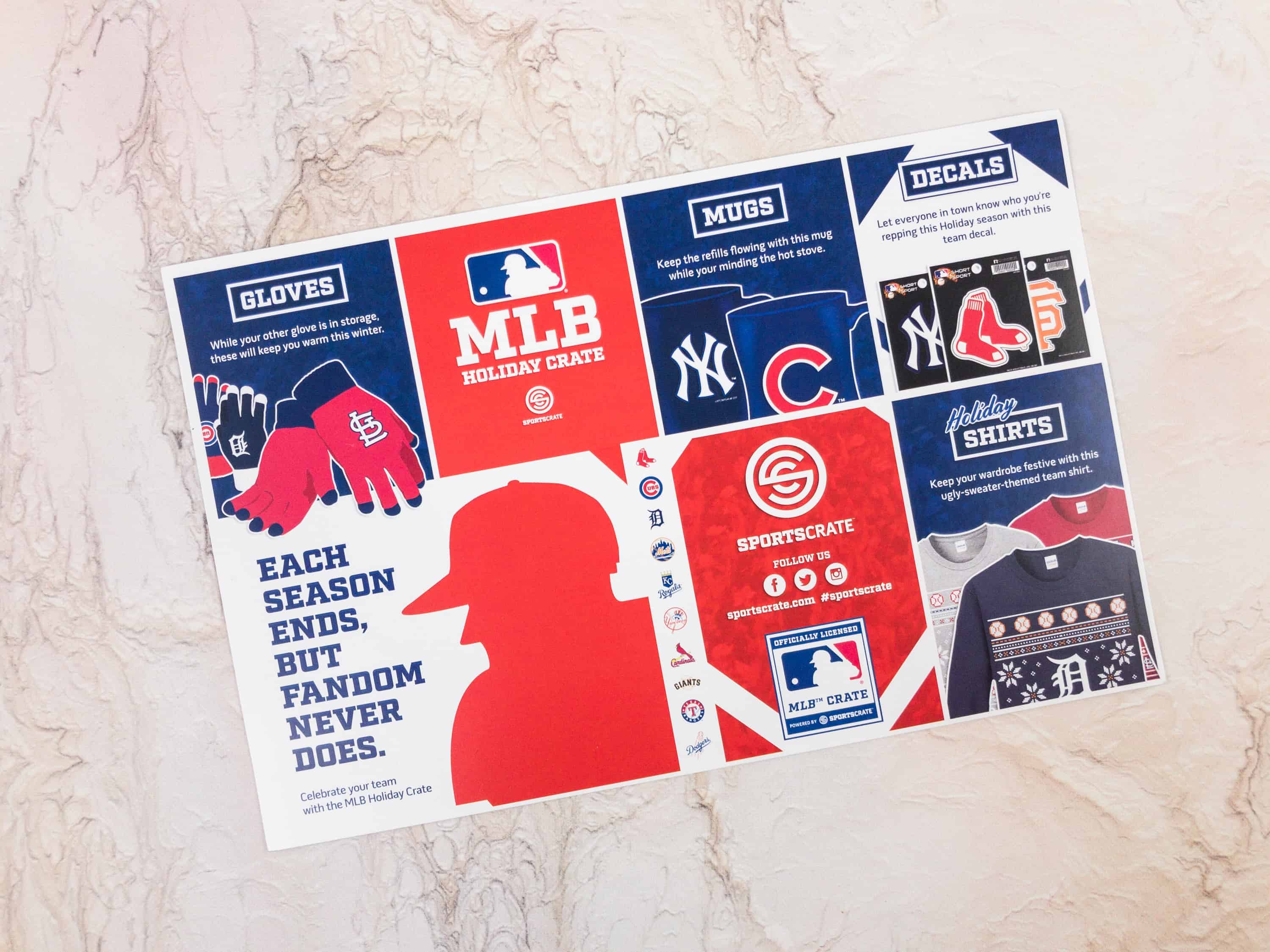 Sports Crate MLB Edition December 2017 Review + Coupon Holiday Crate