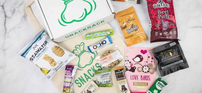 SnackSack February 2018 Subscription Box Review & Coupon – Vegan