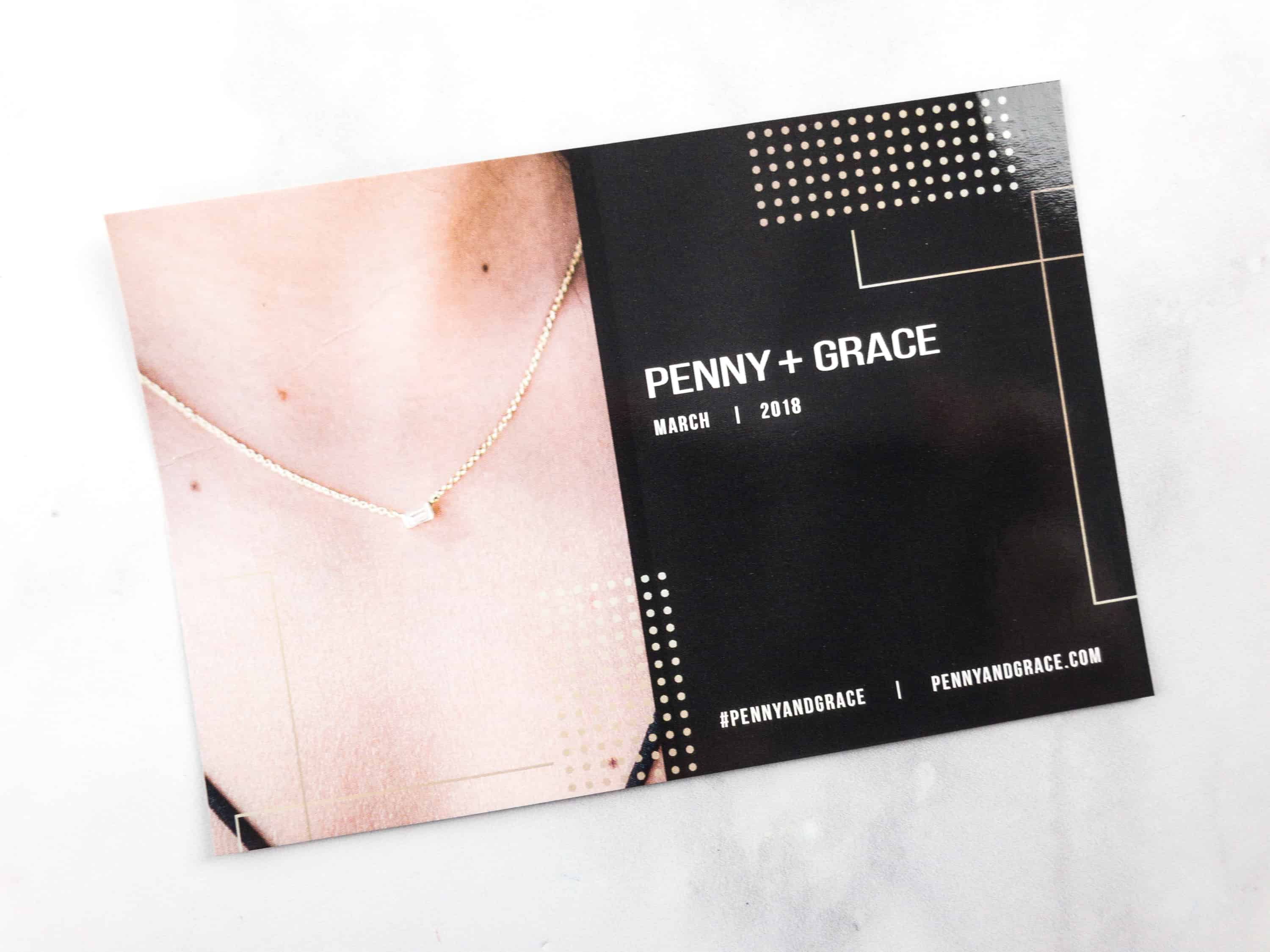 Penny + Grace March 2018 Subscription Box Review & Coupon Hello