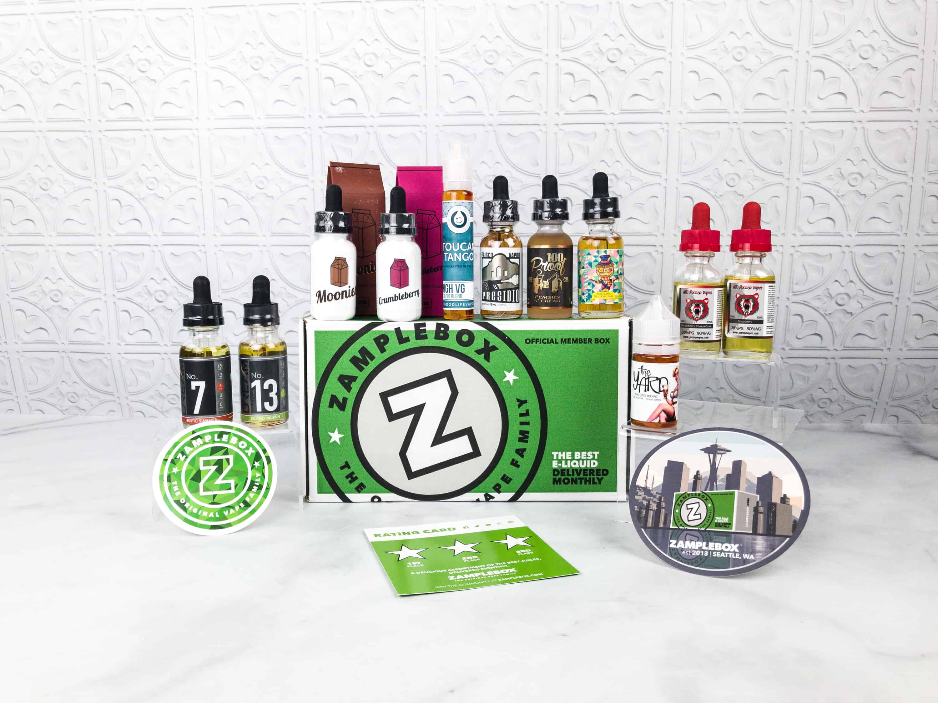 Zamplebox E Juice March 2018 Subscription Box Review Coupon