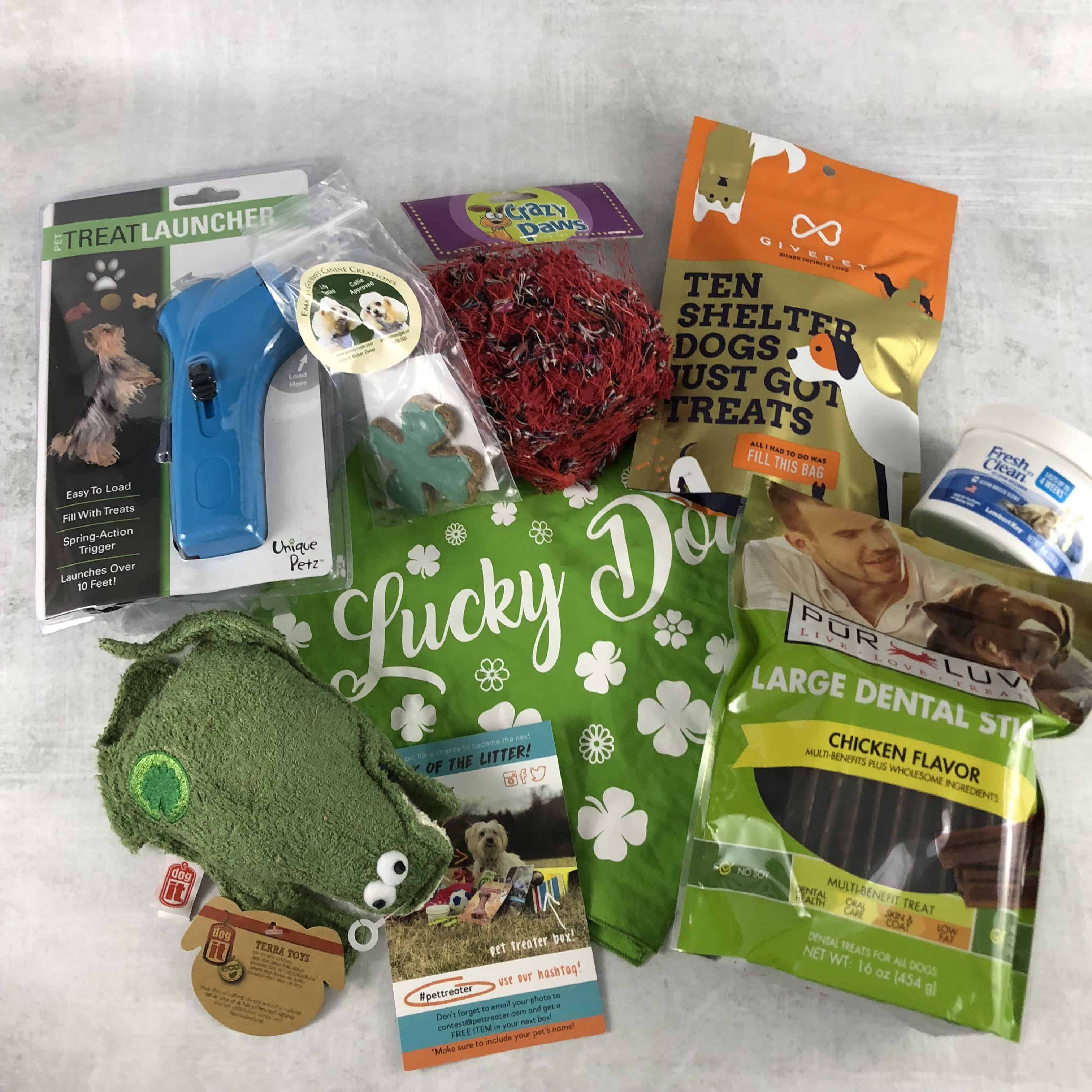 Pet Treater Dog Subscription Box Review + Coupon - March 2018 - Hello