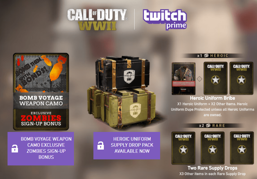 How to get the August Twitch Prime Loot Bundle for Call of Duty