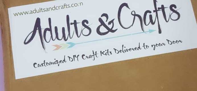 Adults & Crafts January 2018 Subscription Box Review + Coupon!