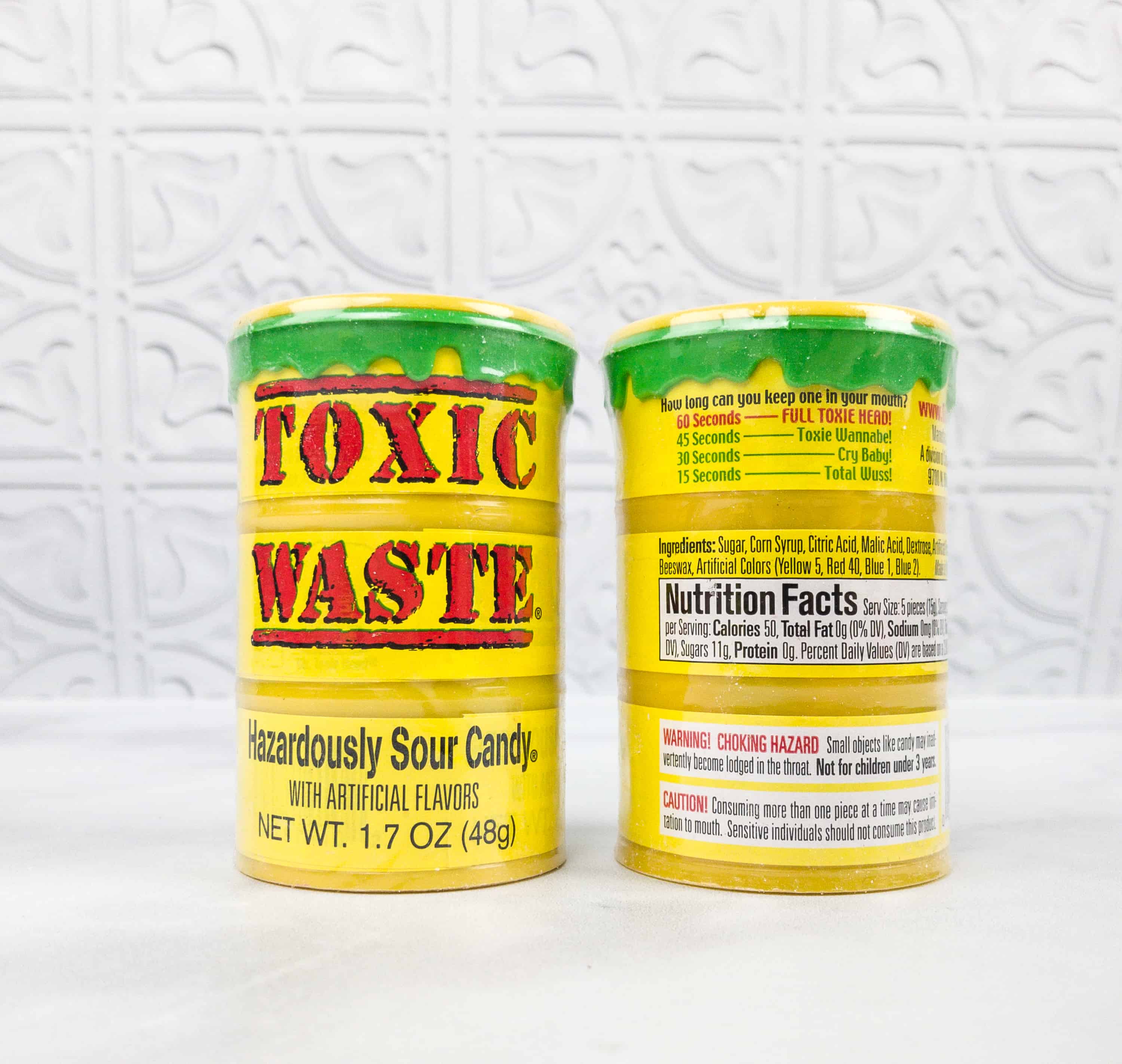 TOXIC WASTE HAZARDOUSLY SOUR CANDY 5-FLAVORS 48g