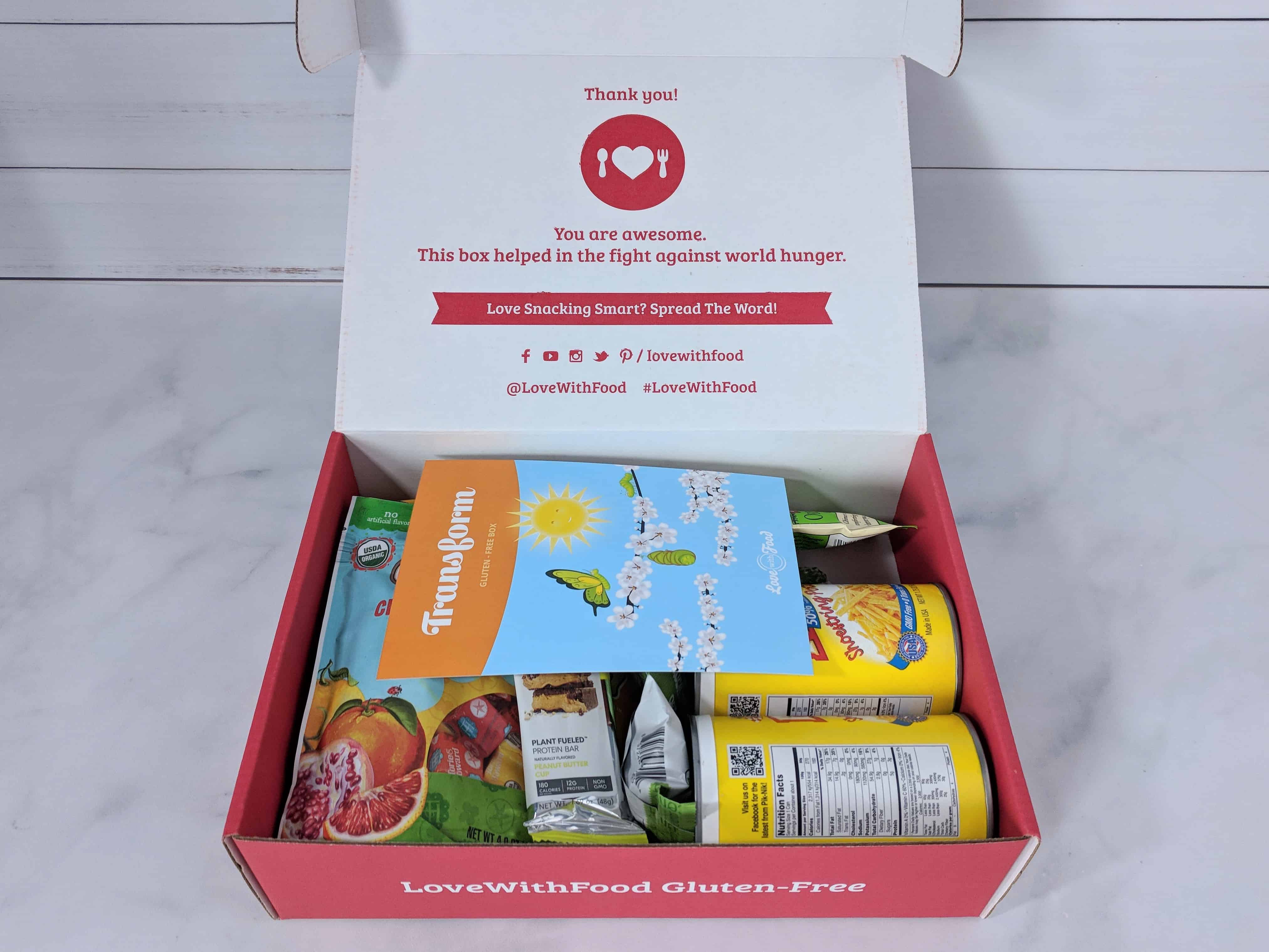 Love With Food GlutenFree April 2018 Subscription Box Review + Coupon
