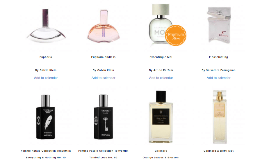 scentbox perfume list