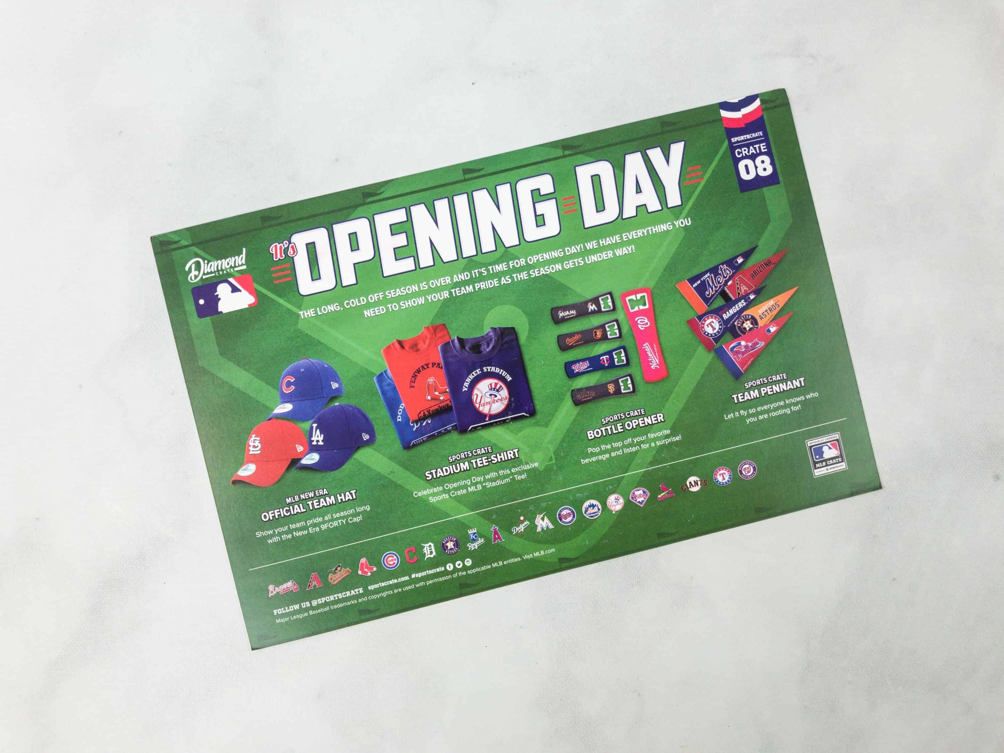 Sports Crate MLB Edition March 2018 Review + Coupon Opening Day hello subscription