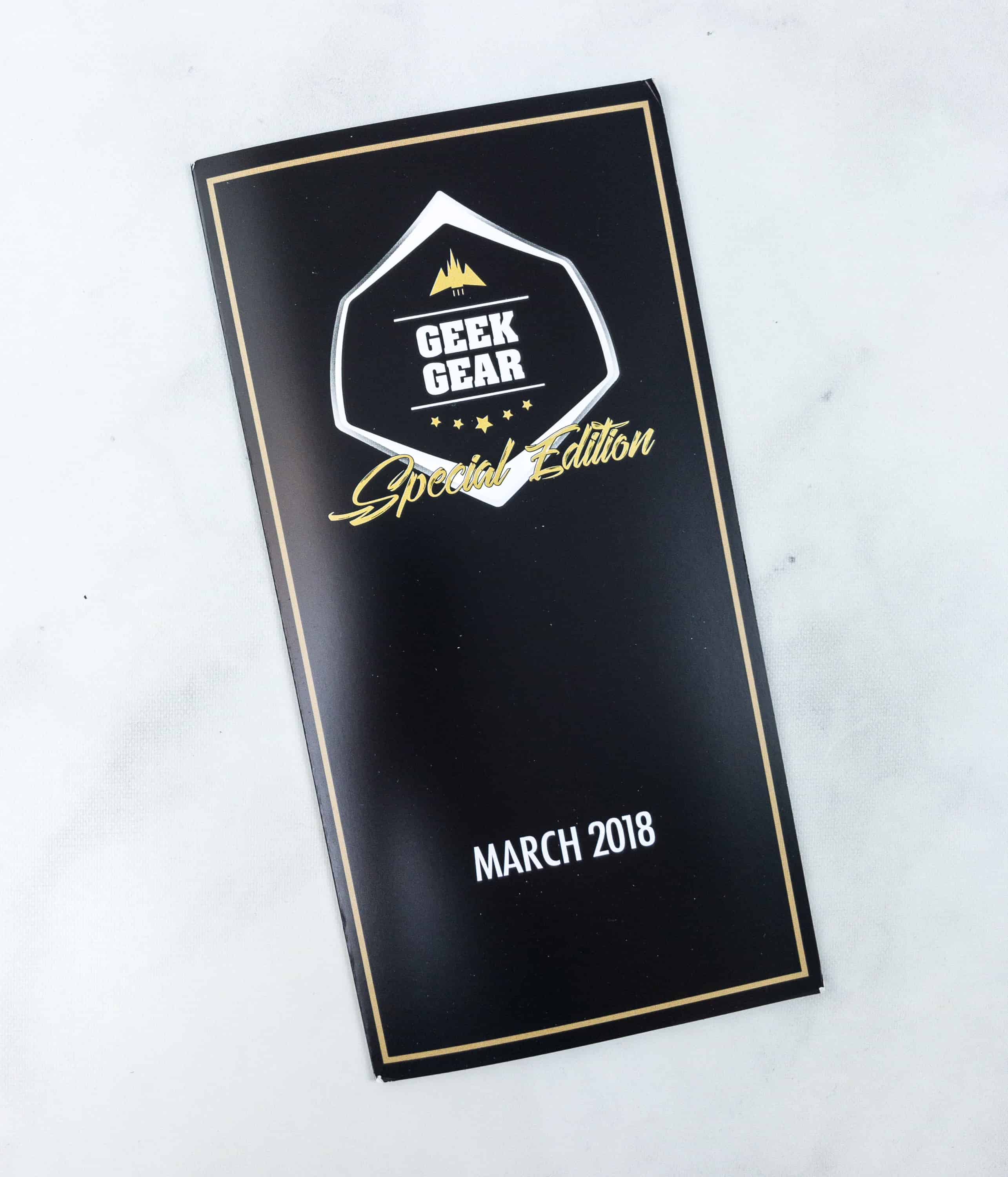 Geek Gear Box Special Edition March 2018 Subscription Box Review ...