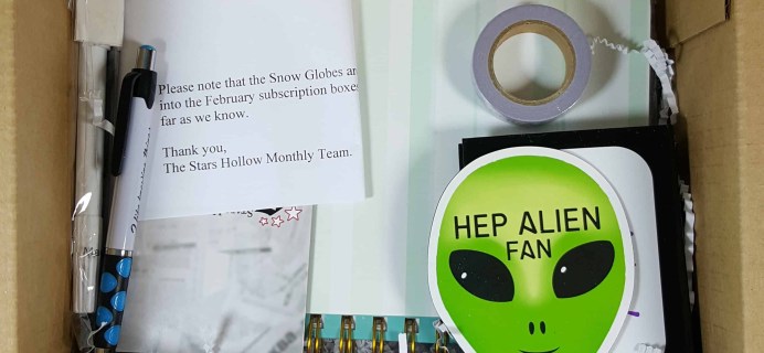 Stars Hollow Monthly Subscription Box Review – January 2018