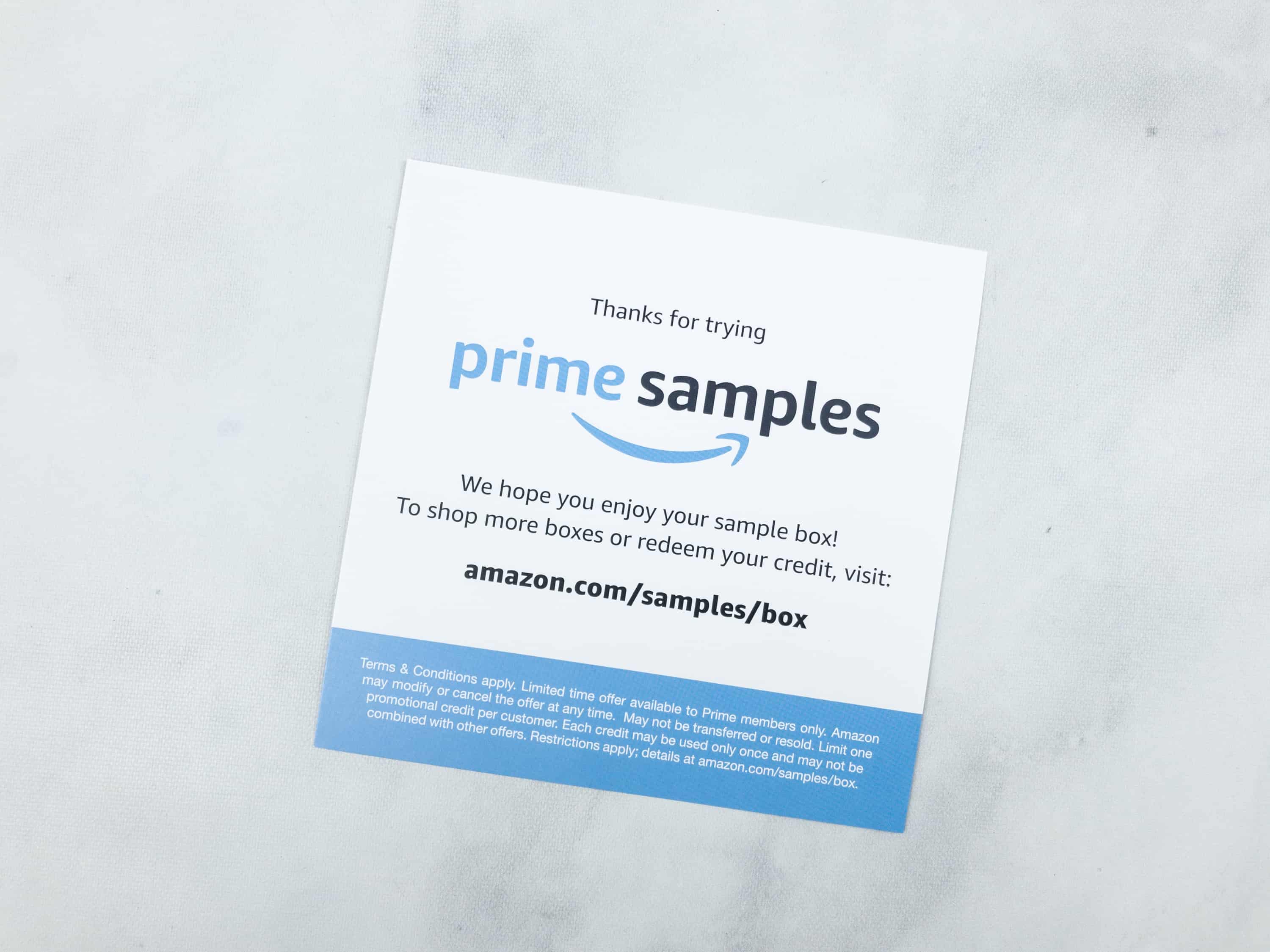 Prime Household Sample Box Review - January 2018 - Hello Subscription