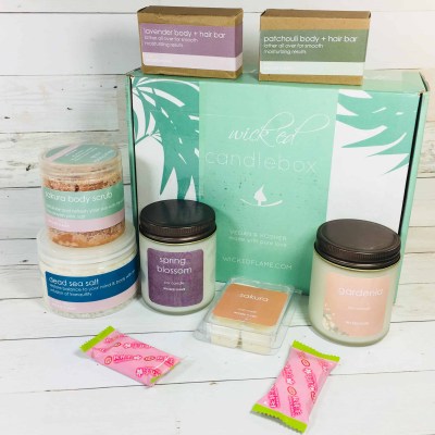 Candle + Spa Box by Wicked Flame April 2018 Subscription Box Review + Coupon