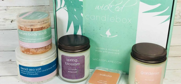 Candle + Spa Box by Wicked Flame April 2018 Subscription Box Review + Coupon