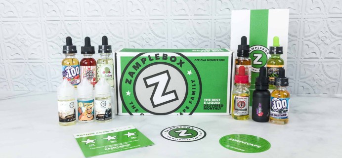 Zamplebox E-Juice May 2018 Subscription Box Review + Coupon!