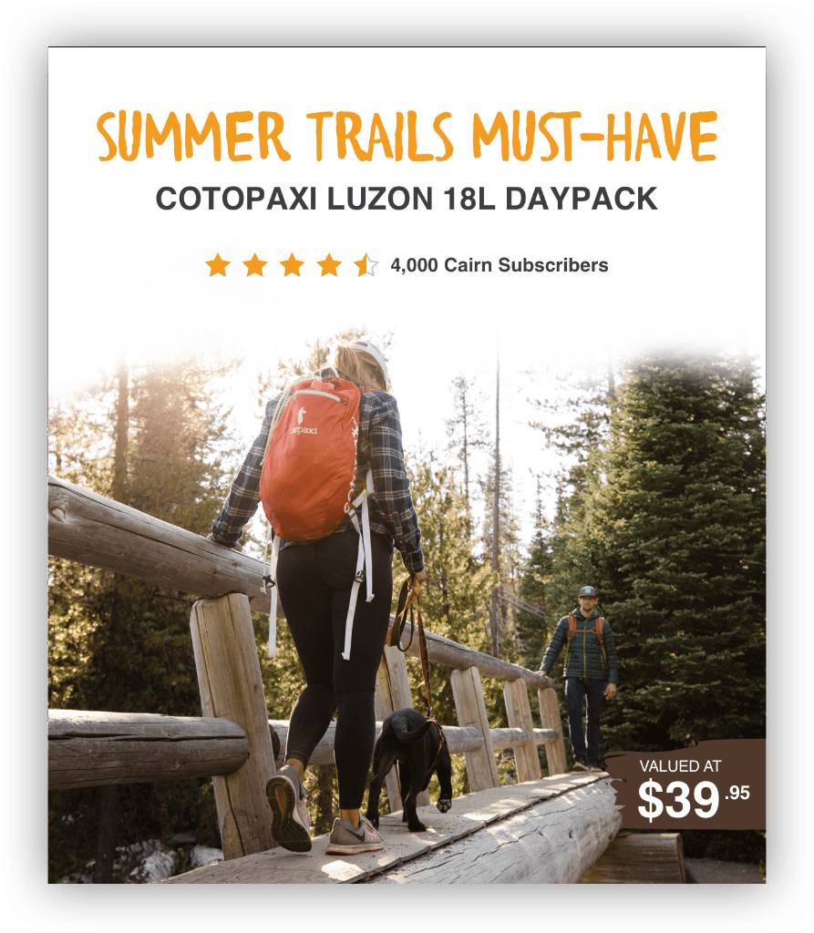 Cairn Coupon Get Free Cotopaxi Luzon 18L Daypack In Your First Box