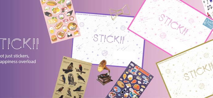 Stickii Sticker Subscription October 2018 Spoilers & Coupon!