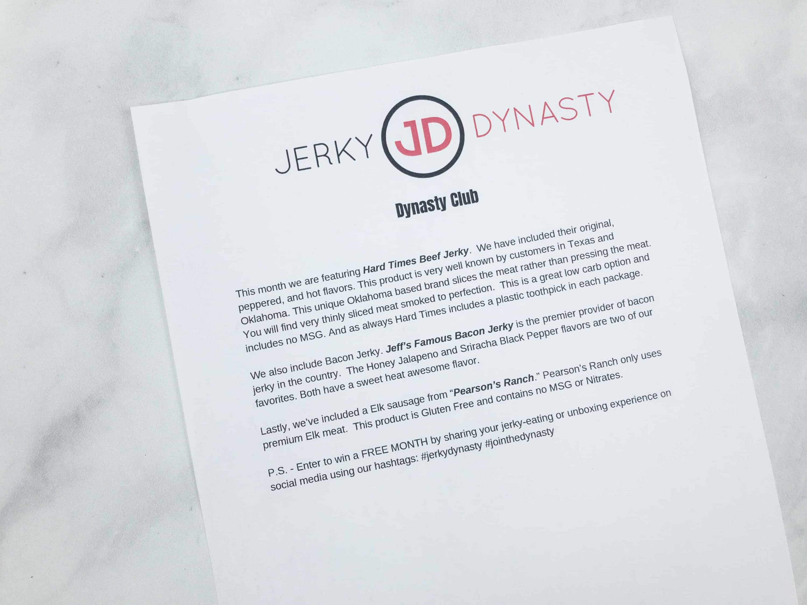 Jerky Dynasty Club June 2018 Subscription Box Review + Coupons Hello