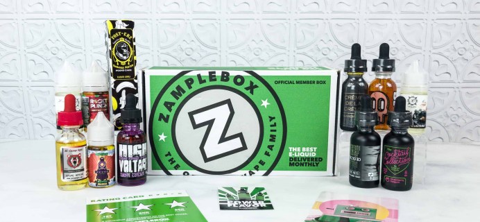 Zamplebox E-Juice June 2018 Subscription Box Review + Coupon!