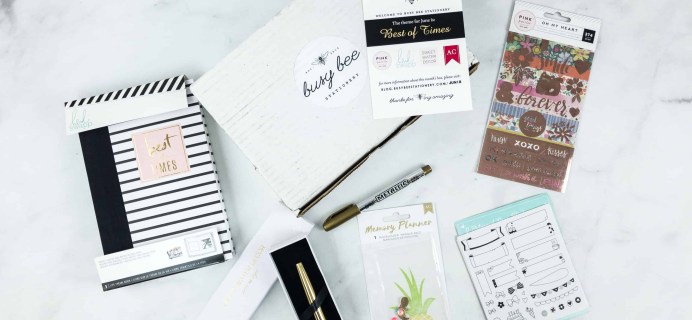 Busy Bee Stationery June 2018 Subscription Box Review