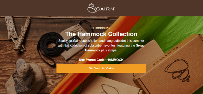 Cairn Coupon: Get The Hammock Collection As Your First Box!