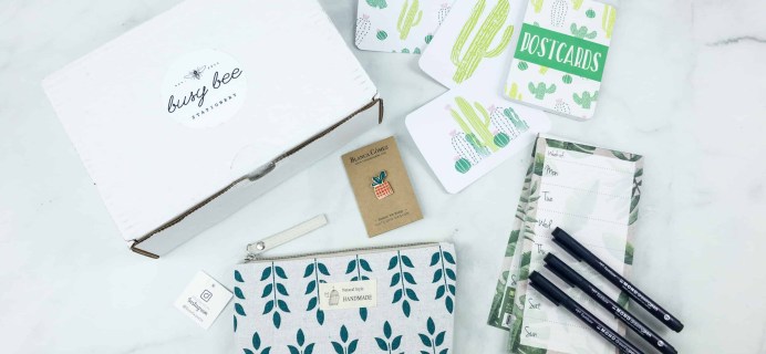 Busy Bee Stationery August 2018 Subscription Box Review